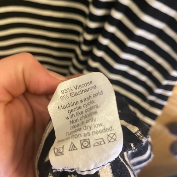 J. Crew Black & White Striped Maxi Skirt Size Large - Picture 4 of 5